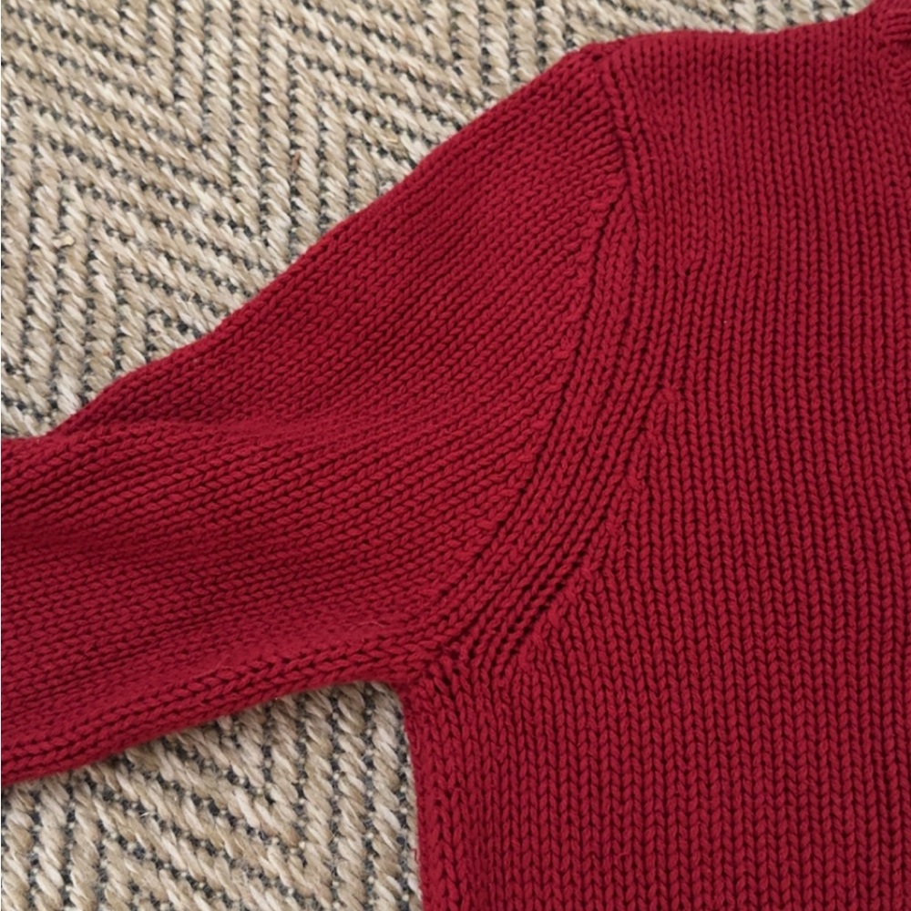 Vintage Polo Jeans Co. Ralph‎ Lauren American Flag USA Crewneck Red Knit Sweater - Picture 7 of 10